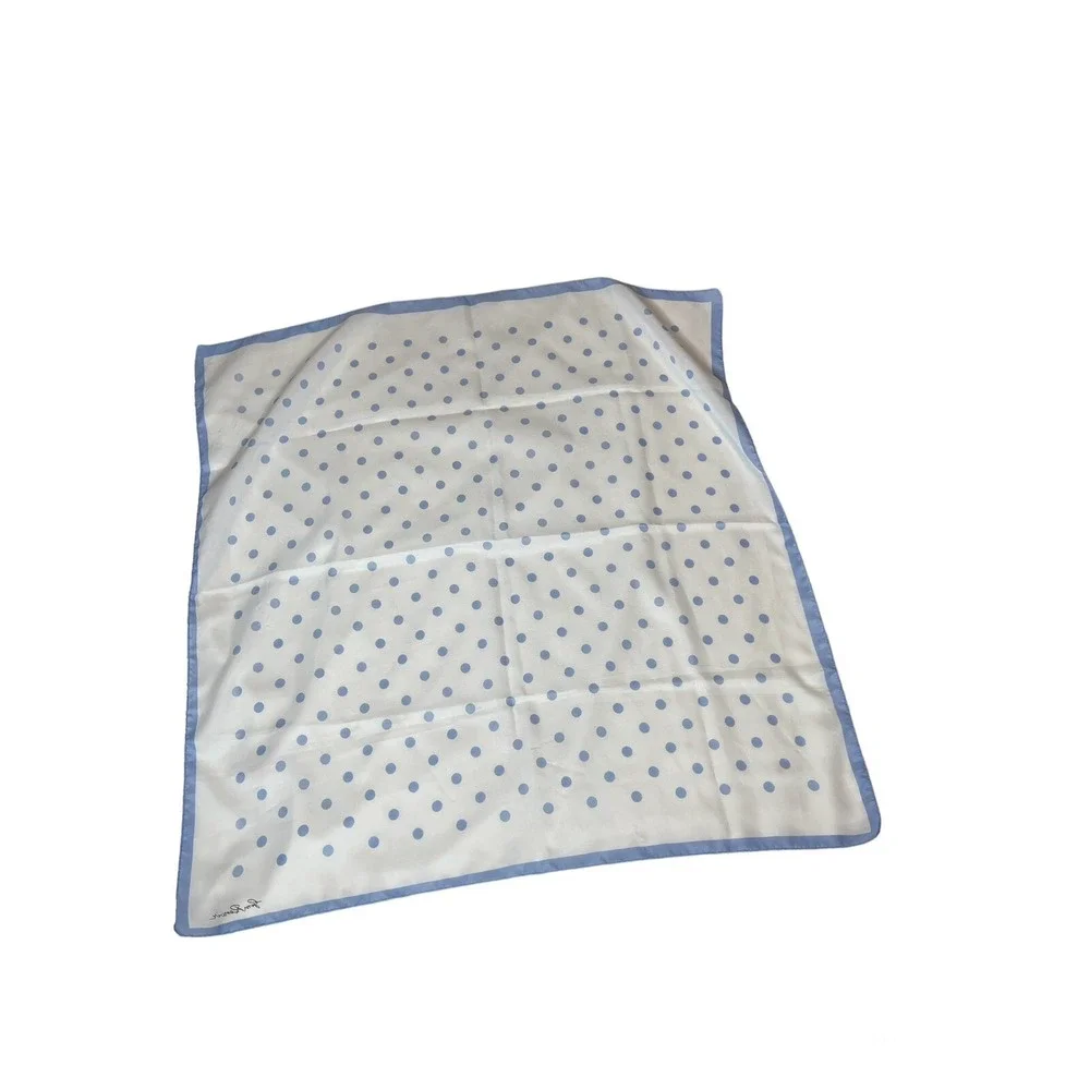 Vintage Jim Renoir Scarf Handkerchief‎ Hankie Polka Dots Italy